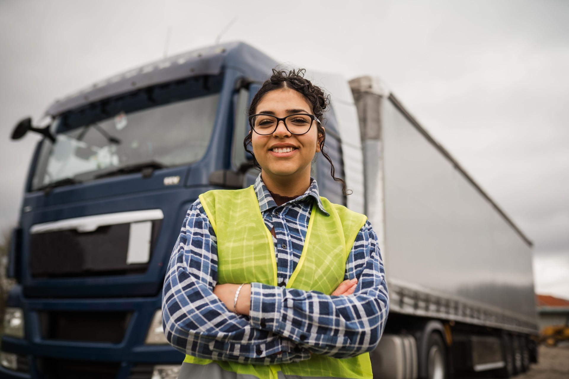 Beautiful truck driver